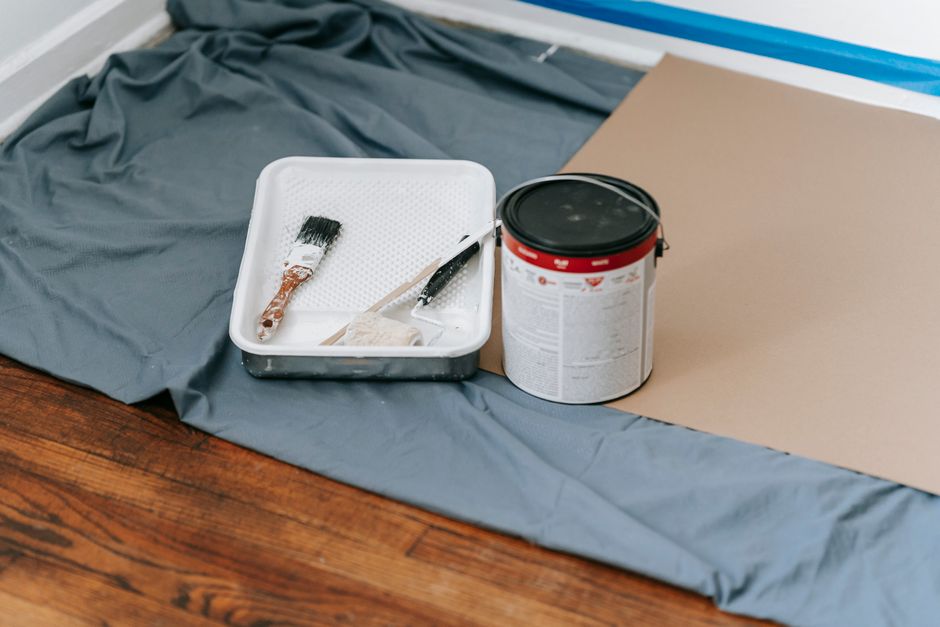 Interior room being painted