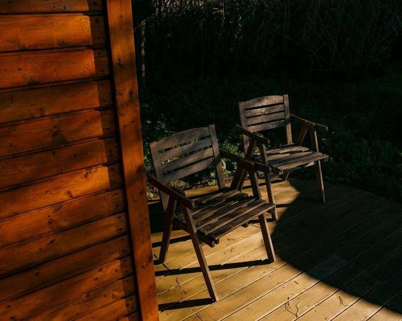 Wooden deck at a home